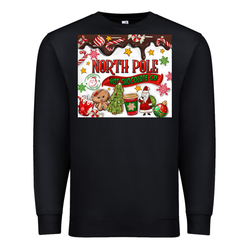 North Pole Hot Chocolate Christmas Premium Sweatshirt by MaliasSmallBusiness | Teevron