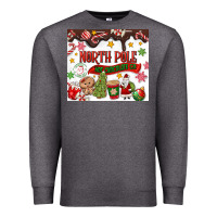 Charcoal Heather North Pole Hot Chocolate christmas Premium Sweatshirt - MaliasSmallBusiness
