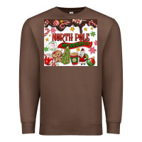 Chestnut North Pole Hot Chocolate christmas Premium Sweatshirt - MaliasSmallBusiness