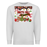 Dove Grey North Pole Hot Chocolate christmas Premium Sweatshirt - MaliasSmallBusiness