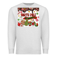 Oatmeal Heather North Pole Hot Chocolate christmas Premium Sweatshirt - MaliasSmallBusiness