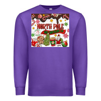 Purple North Pole Hot Chocolate christmas Premium Sweatshirt - MaliasSmallBusiness