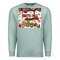 Seafoam North Pole Hot Chocolate christmas Premium Sweatshirt - MaliasSmallBusiness