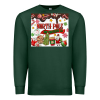 Sports Green North Pole Hot Chocolate christmas Premium Sweatshirt - MaliasSmallBusiness