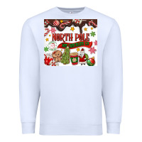 White North Pole Hot Chocolate christmas Premium Sweatshirt - MaliasSmallBusiness