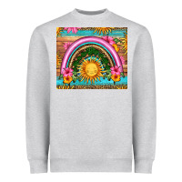 Heather Grey summer rainbow Heavyweight Sweatshirt - HRA Design Shop