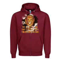 Burgundy Dad The Man Cowhide Background Zipper Hoodie - Jasminsmagicworld