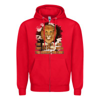 Red Dad The Man Cowhide Background Zipper Hoodie - Jasminsmagicworld