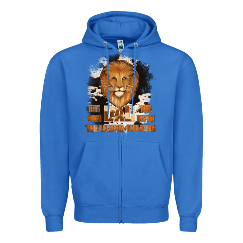 Dad The Man Cowhide Background Zipper Hoodie by Jasminsmagicworld | Teevron