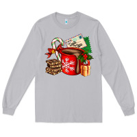Moon Dust Christmas hot chocolate cup with gift and letters Long Sleeve Tee - AdoDesignShop