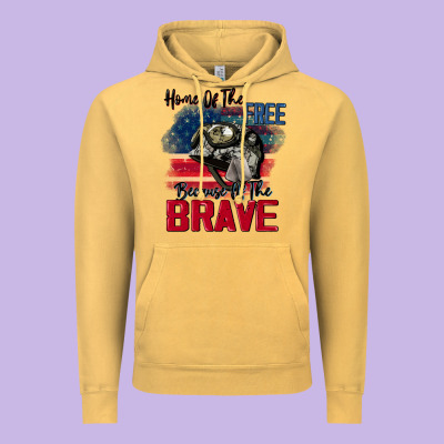Home Of The Free Because Of The Brave 4th Of July Vintage Hoodie Designed By Cowgirlartshop