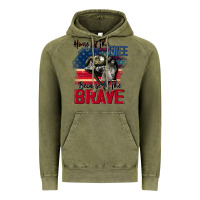 Vintage Olive Home of the free because of the brave 4th of july Vintage Hoodie - CowGirlArtShop