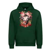Forest Green Cow Valentine's Day love Urban Hoodie - HowdyJamesFarm