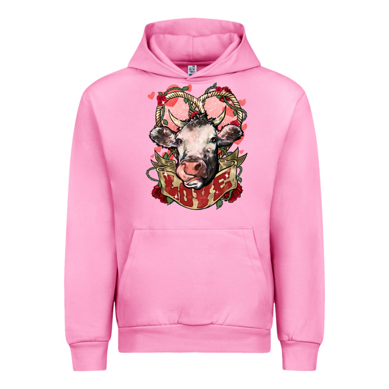 Cow Valentine's Day Love Urban Hoodie by HowdyJamesFarm | Teevron