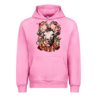 Fuchsia Pink Cow Valentine's Day love Urban Hoodie - HowdyJamesFarm