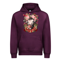 Mauve Wine Cow Valentine's Day love Urban Hoodie - HowdyJamesFarm