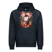 Navy Cow Valentine's Day love Urban Hoodie - HowdyJamesFarm