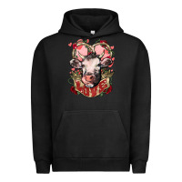 Pigment Black Cow Valentine's Day love Urban Hoodie - HowdyJamesFarm