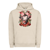 Pigment French Oak Cow Valentine's Day love Urban Hoodie - HowdyJamesFarm