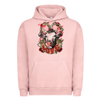 Pigment Salmon Cow Valentine's Day love Urban Hoodie - HowdyJamesFarm