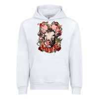 White Cow Valentine's Day love Urban Hoodie - HowdyJamesFarm