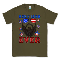 Army Green best dad ever american flag Classic Tee - Artiststas