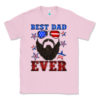Bubblegum Pink best dad ever american flag Classic Tee - Artiststas