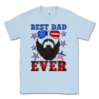 Dusty Blue best dad ever american flag Classic Tee - Artiststas
