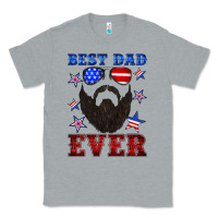 Heather Grey best dad ever american flag Classic Tee - Artiststas