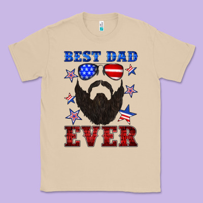 Best Dad Ever American Flag Classic Tee Designed By Artiststas