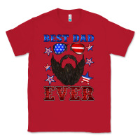 Red best dad ever american flag Classic Tee - Artiststas