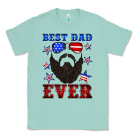 Seafoam best dad ever american flag Classic Tee - Artiststas