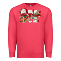 Cardinal Christmas Wine Glasses Premium Sweatshirt - MaliasSmallBusiness