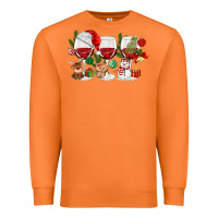 Carrot Christmas Wine Glasses Premium Sweatshirt - MaliasSmallBusiness