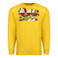 Lemon Christmas Wine Glasses Premium Sweatshirt - MaliasSmallBusiness