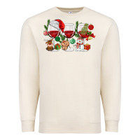 Sandshell Christmas Wine Glasses Premium Sweatshirt - MaliasSmallBusiness