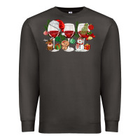 Smoke Christmas Wine Glasses Premium Sweatshirt - MaliasSmallBusiness