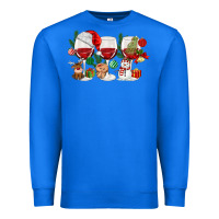True Royal Christmas Wine Glasses Premium Sweatshirt - MaliasSmallBusiness