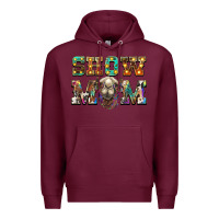 Burgundy show mom camel Premium Hoodie - BarkalooDesign