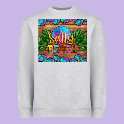 Salty Beach Heavyweight Sweatshirt Designed By Hra Design Shop