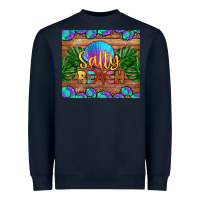 Navy salty beach Heavyweight Sweatshirt - HRA Design Shop