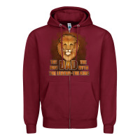 Burgundy Dad The Man Leather Background Zipper Hoodie - Jasminsmagicworld