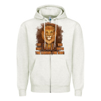 Oatmeal Heather Dad The Man Leather Background Zipper Hoodie - Jasminsmagicworld