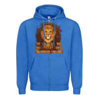 Dad The Man Leather Background Zipper Hoodie | Teevron
