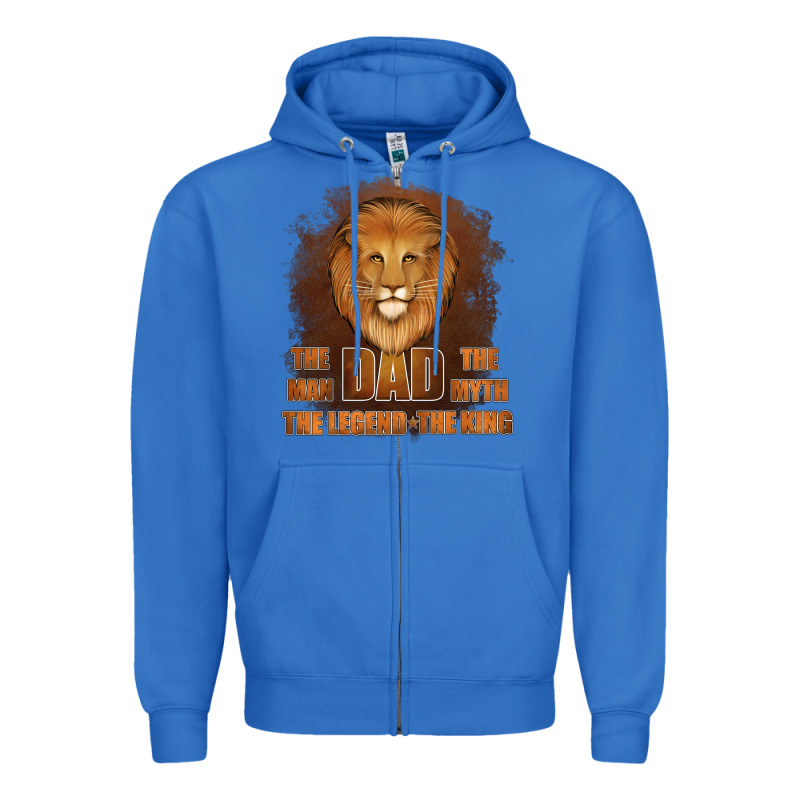 Dad The Man Leather Background Zipper Hoodie by Jasminsmagicworld | Teevron