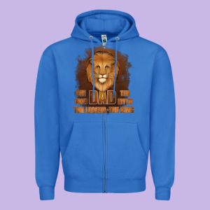 Dad The Man Leather Background Zipper Hoodie Designed By Jasminsmagicworld