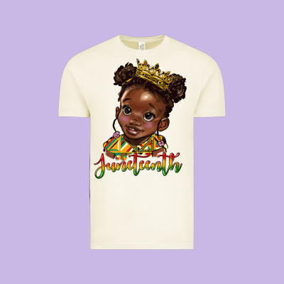 Juneteenth Black Girl Vintage Tee Designed By Hra Design Shop