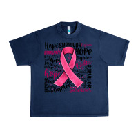 Navy breast cancer ribbon Urban Heavy Tee - JahusDesignShop