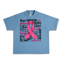 Pebble Blue breast cancer ribbon Urban Heavy Tee - JahusDesignShop