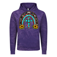 Cloud Purple cross rainbow Vintage Hoodie - JahusDesignShop